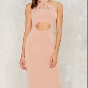 Blush bodycon dress